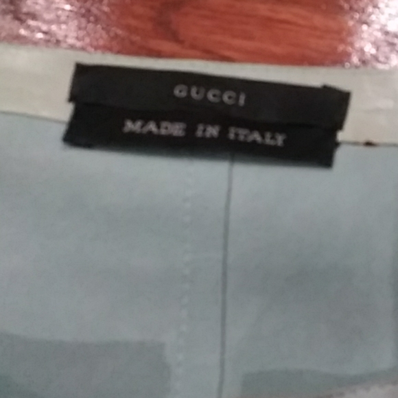 Gucci teal leather zip up vest vtg - Picture 4 of 11